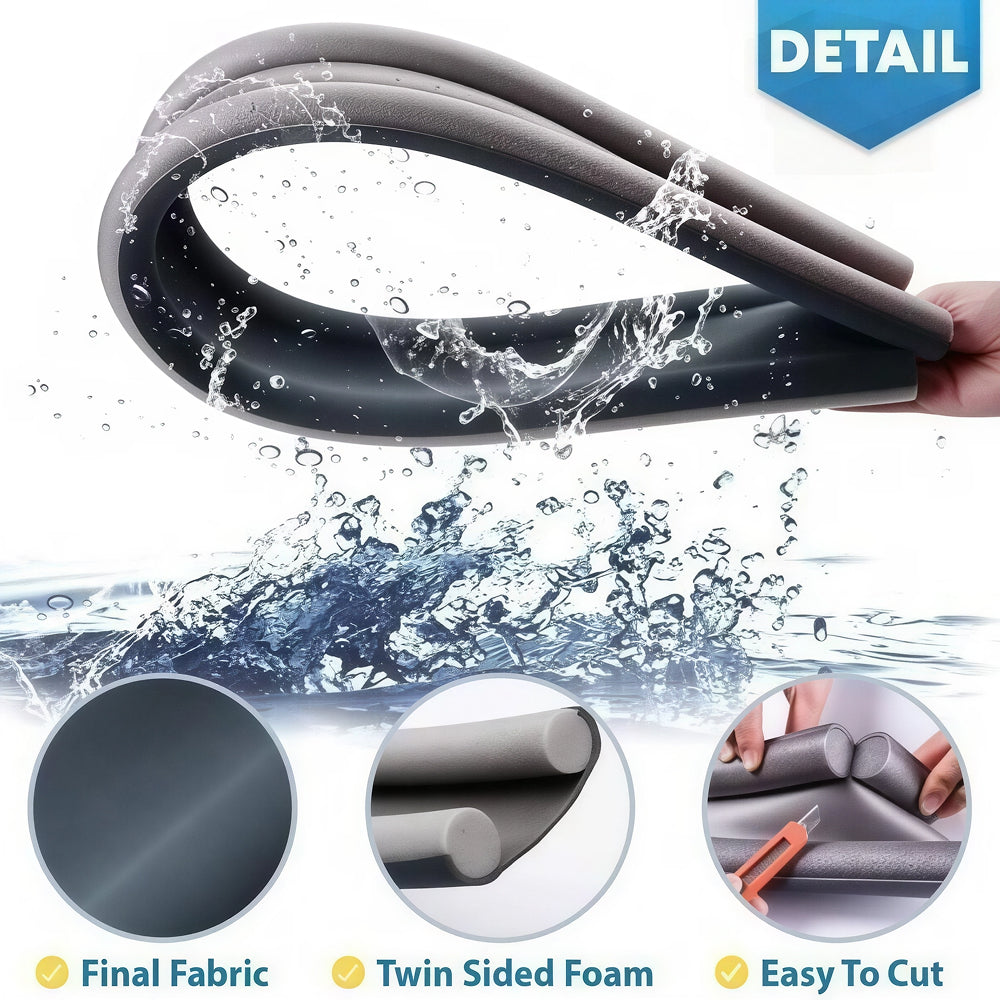 DaxenMix Door Draft Stopper - Premium Leather Double-Sided Under Door Seal, Fits up to 36"