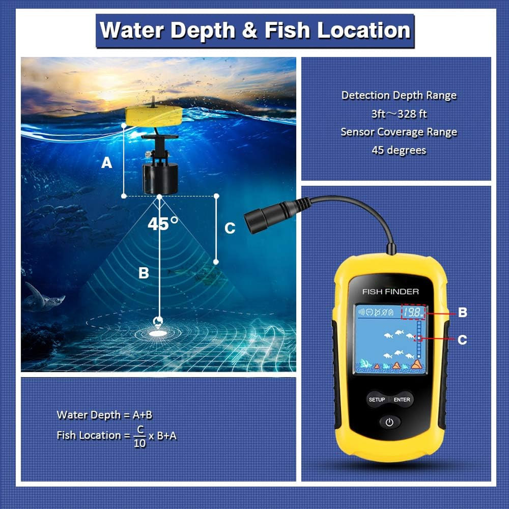 DepthTrek Portable Fish Finder with Wireless Sonar for Ice and Lake Fishing