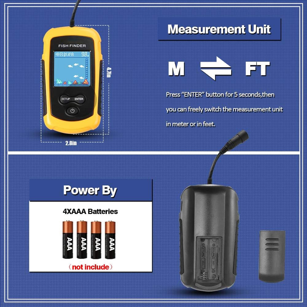 DepthTrek Portable Fish Finder with Wireless Sonar for Ice and Lake Fishing