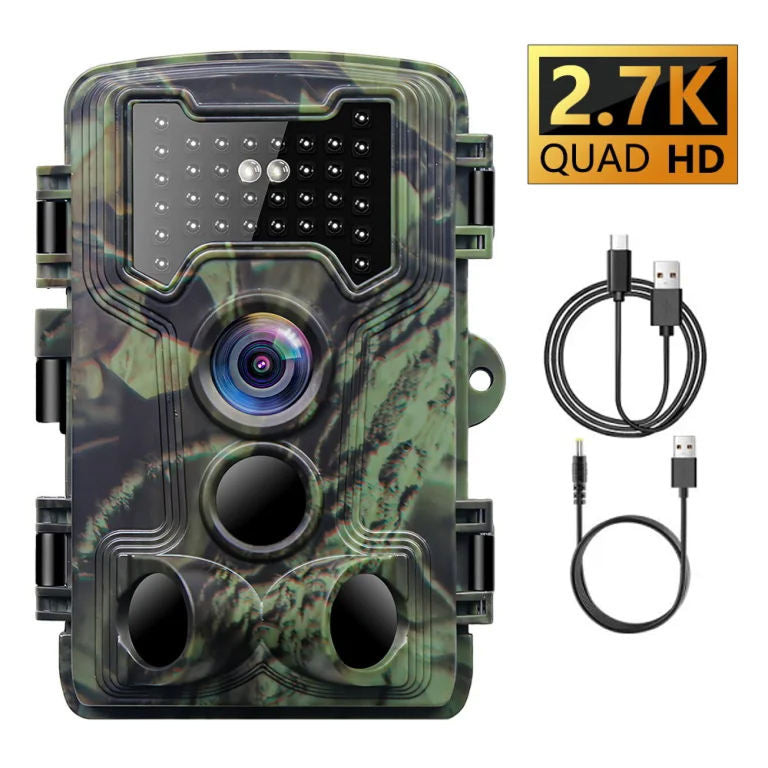 DerixCam Wildlife Camera 58MP 2.7K HD 0.2s Trigger Speed 65ft Night Vision IP66