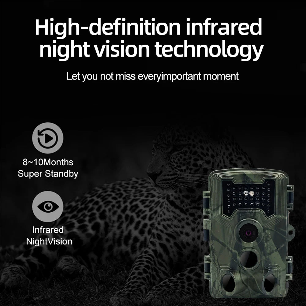 DerixCam Wildlife Camera 58MP 2.7K HD 0.2s Trigger Speed 65ft Night Vision IP66