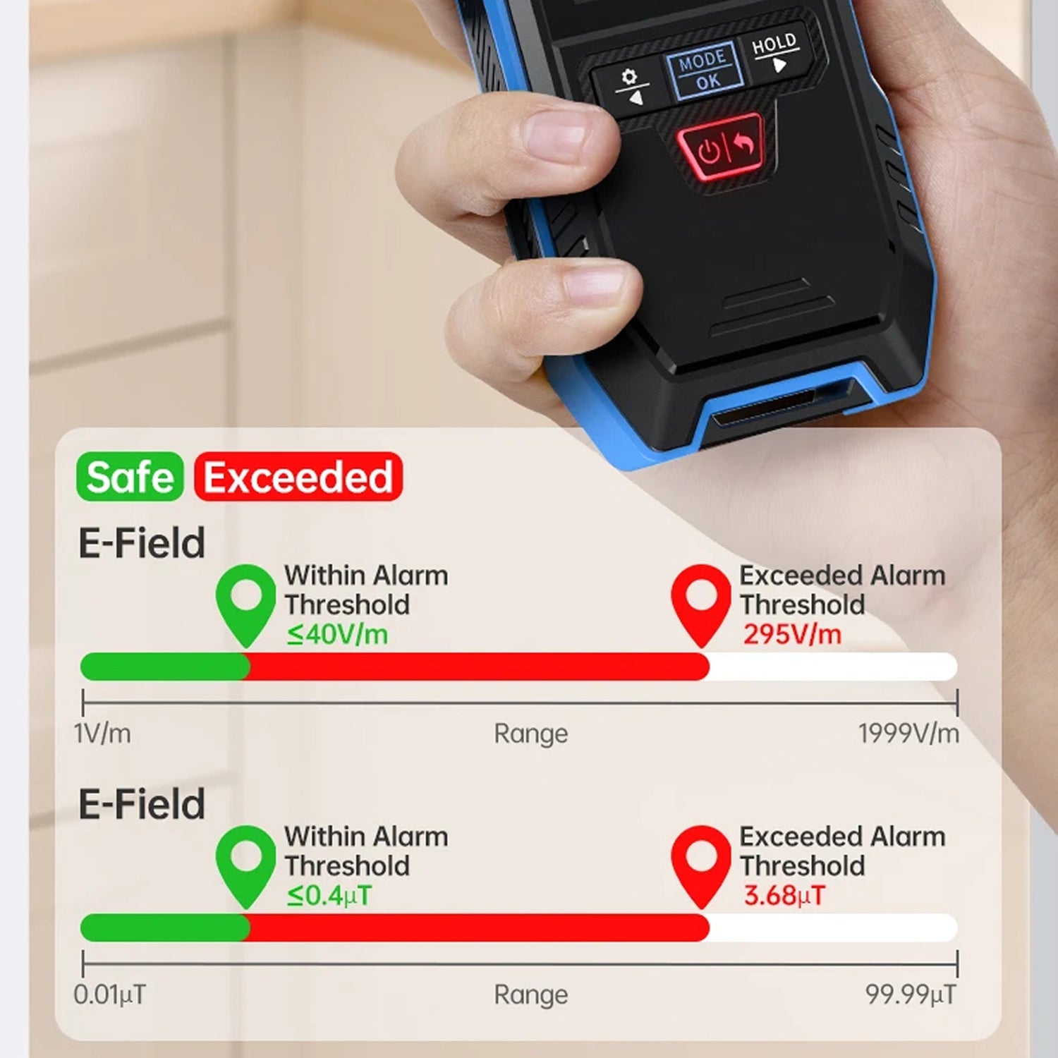 DetexMifi Professional 4-in-1 EMF Meter & 5G Scanner