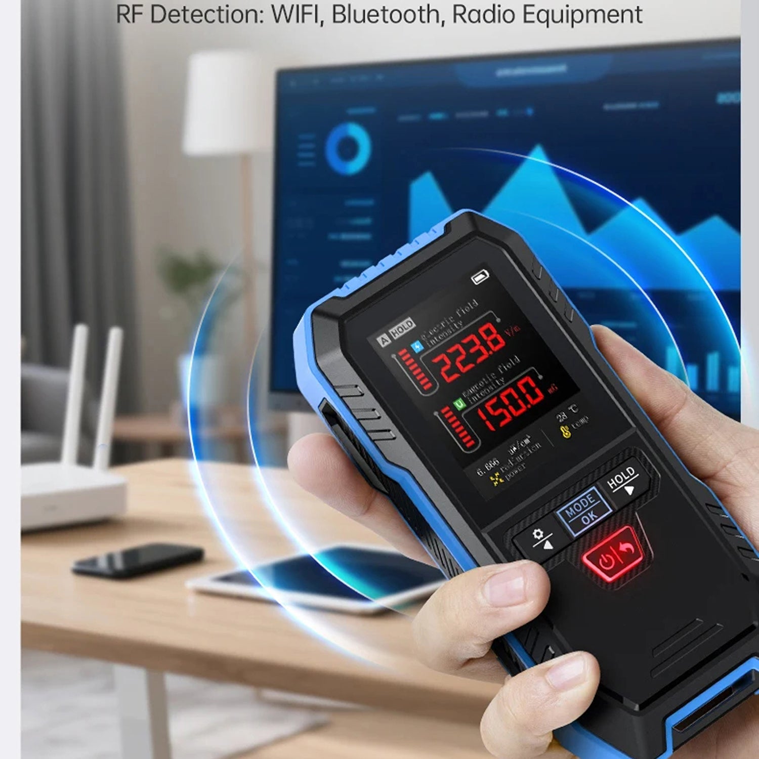 DetexMifi Professional 4-in-1 EMF Meter & 5G Scanner