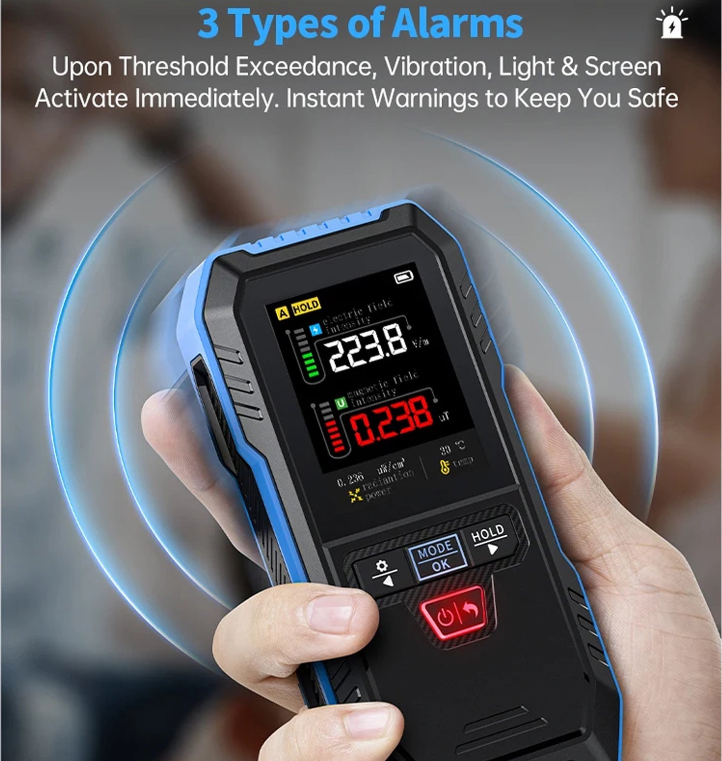 DetexMifi Professional 4-in-1 EMF Meter & 5G Scanner