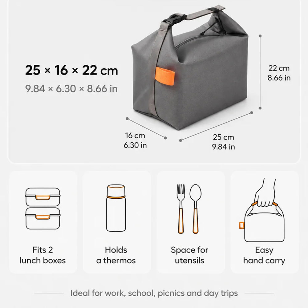 DonisWel Insulated Lunch Bag Waterproof Thermal Carrier