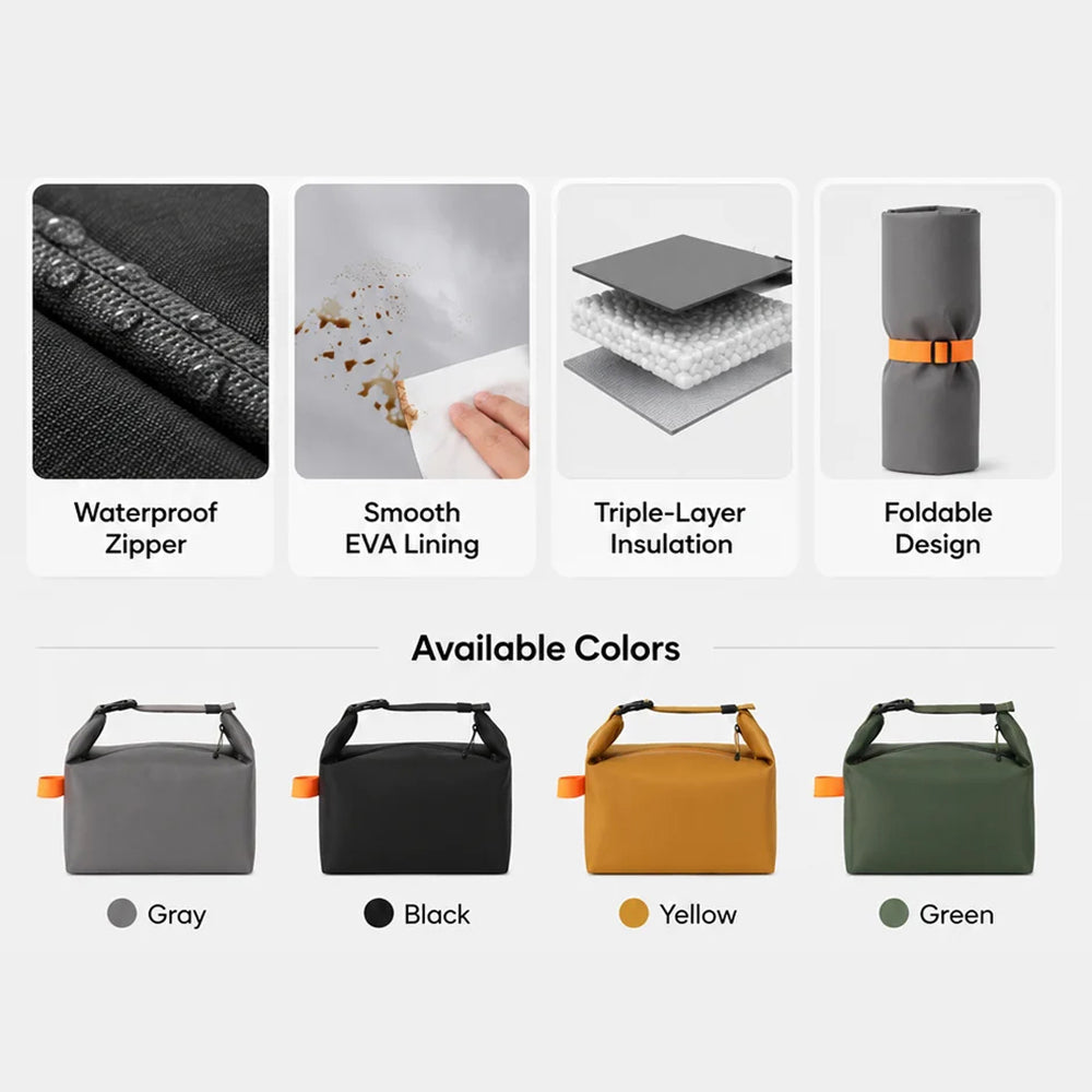 DonisWel Insulated Lunch Bag Waterproof Thermal Carrier