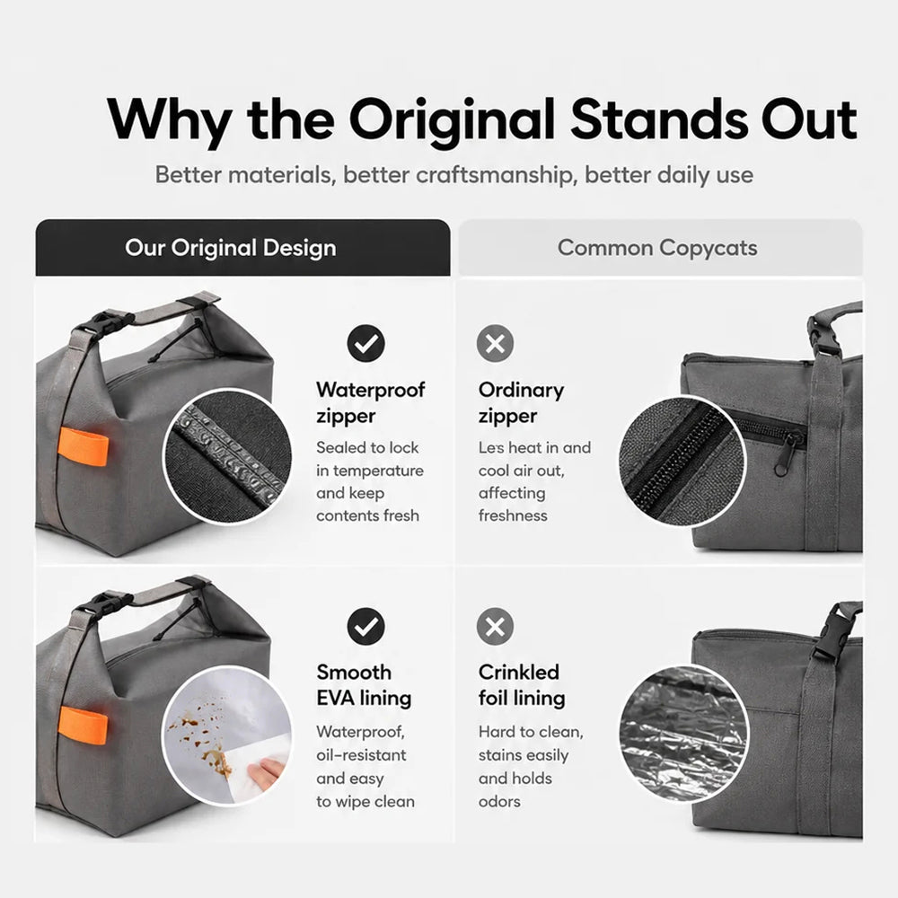 DonisWel Insulated Lunch Bag Waterproof Thermal Carrier