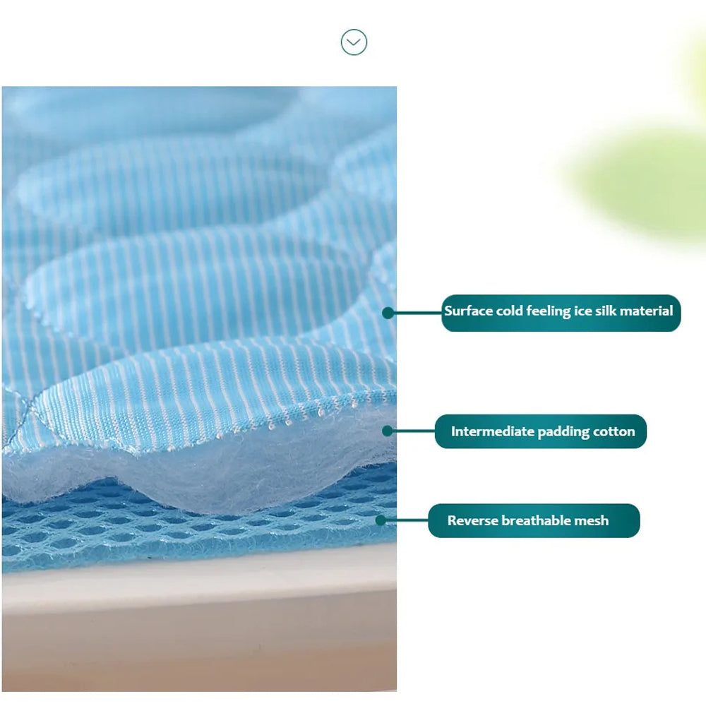 DovixMati Dog Cooling Mat  Extra Large XL Ice Silk 3 Layer Non Toxic Pet Bed