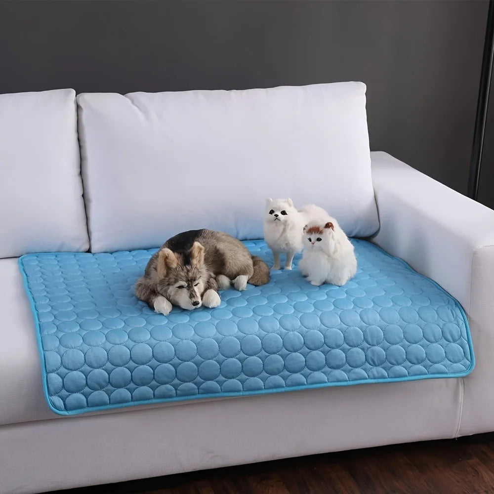 DovixMati Dog Cooling Mat  Extra Large XL Ice Silk 3 Layer Non Toxic Pet Bed