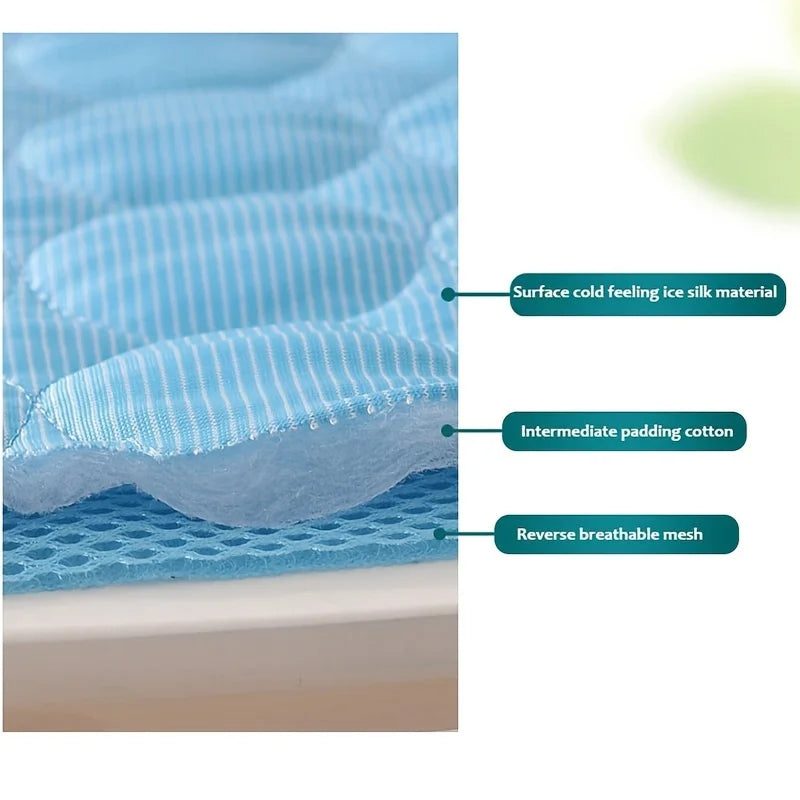 DovixMati Dog Cooling Mat  Extra Large XL Ice Silk 3 Layer Non Toxic Pet Bed