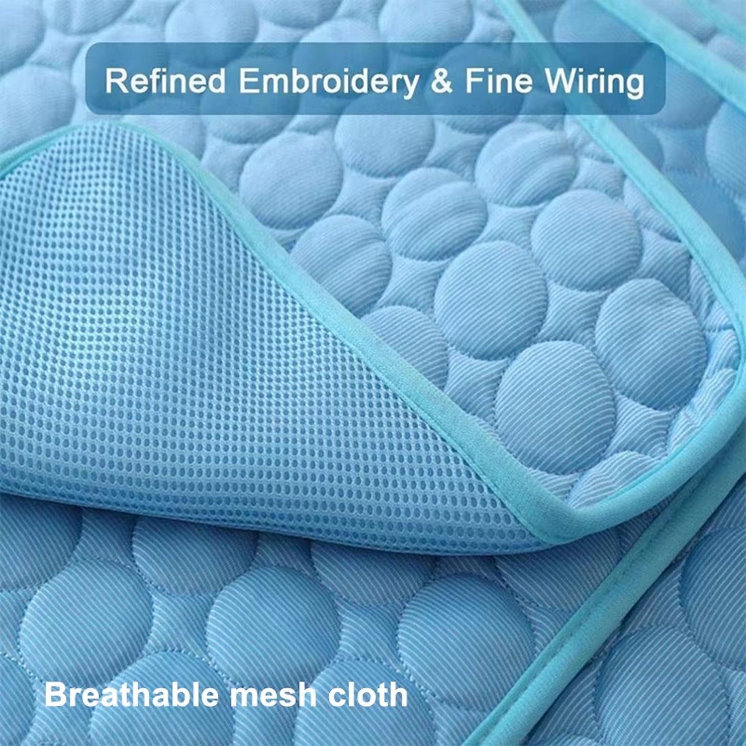DovixMati Dog Cooling Mat  Extra Large XL Ice Silk 3 Layer Non Toxic Pet Bed