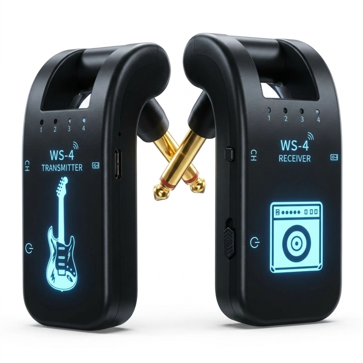 Wireless Guitar Transmitter Receiver 2.4GHz 48k HD Audio System