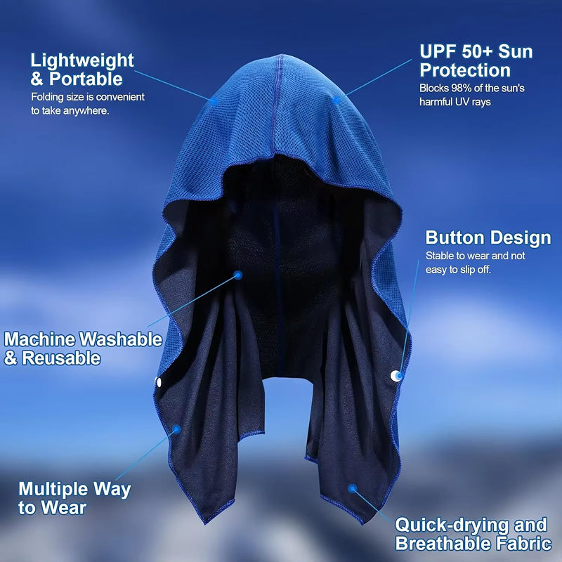DryColix Hooded Cooling Towel with 40+ UV Protection