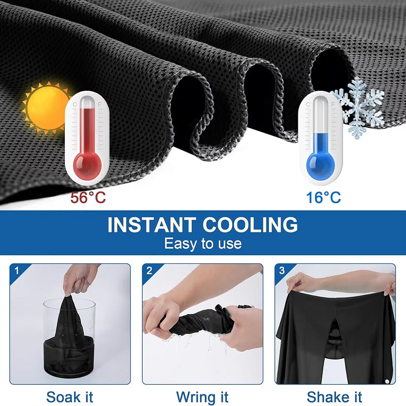 DryColix Hooded Cooling Towel with 40+ UV Protection