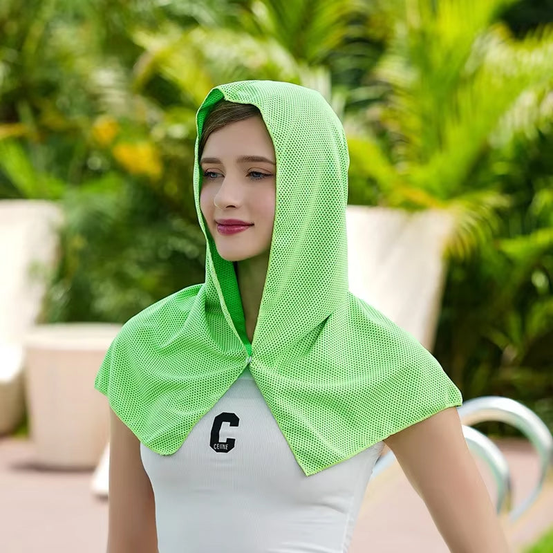 DryColix Hooded Cooling Towel with 40+ UV Protection