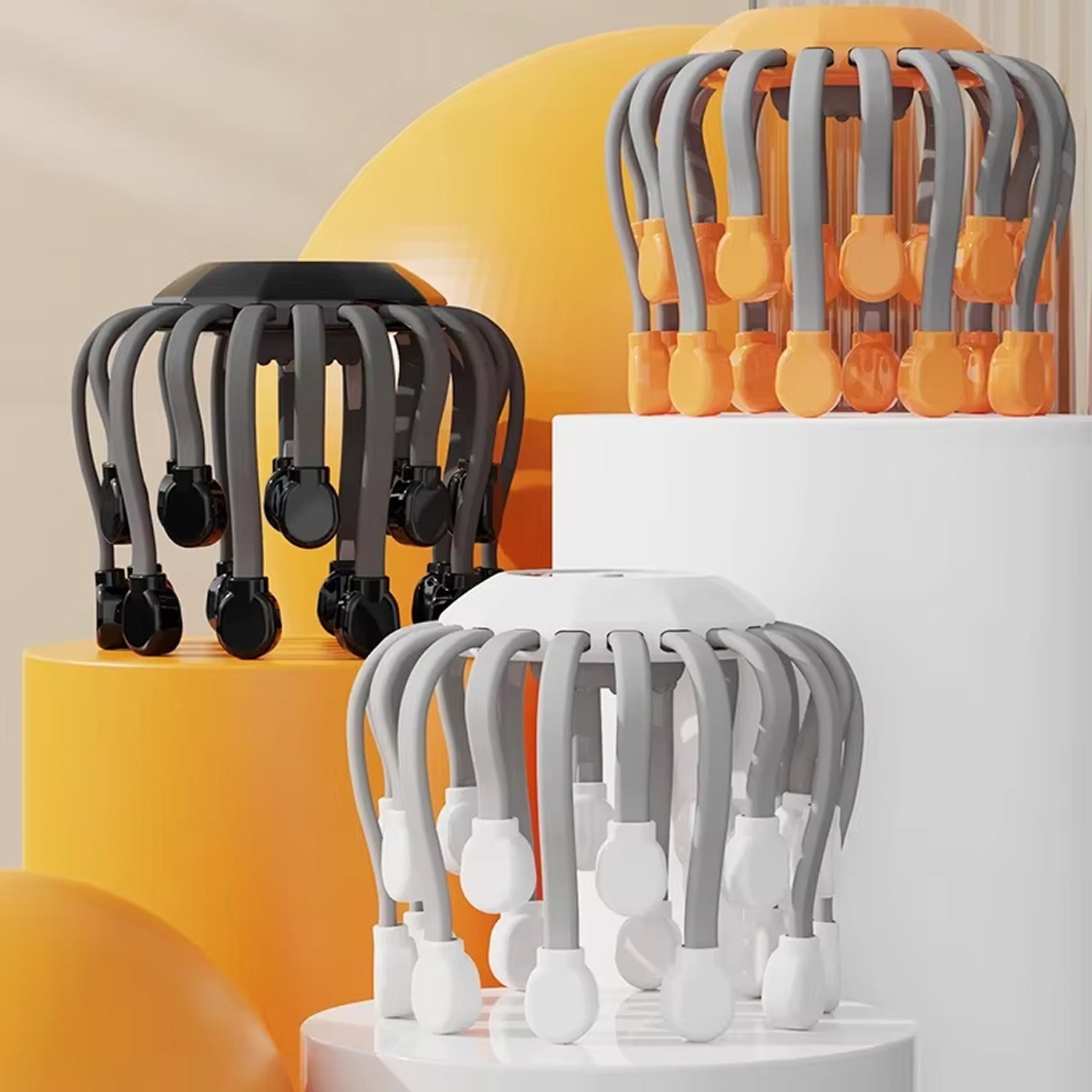 EaseCrano TMS Smart Head Massager with 20-Point Contact System, 5 Specialized Modes and 360° Rotational Therapy