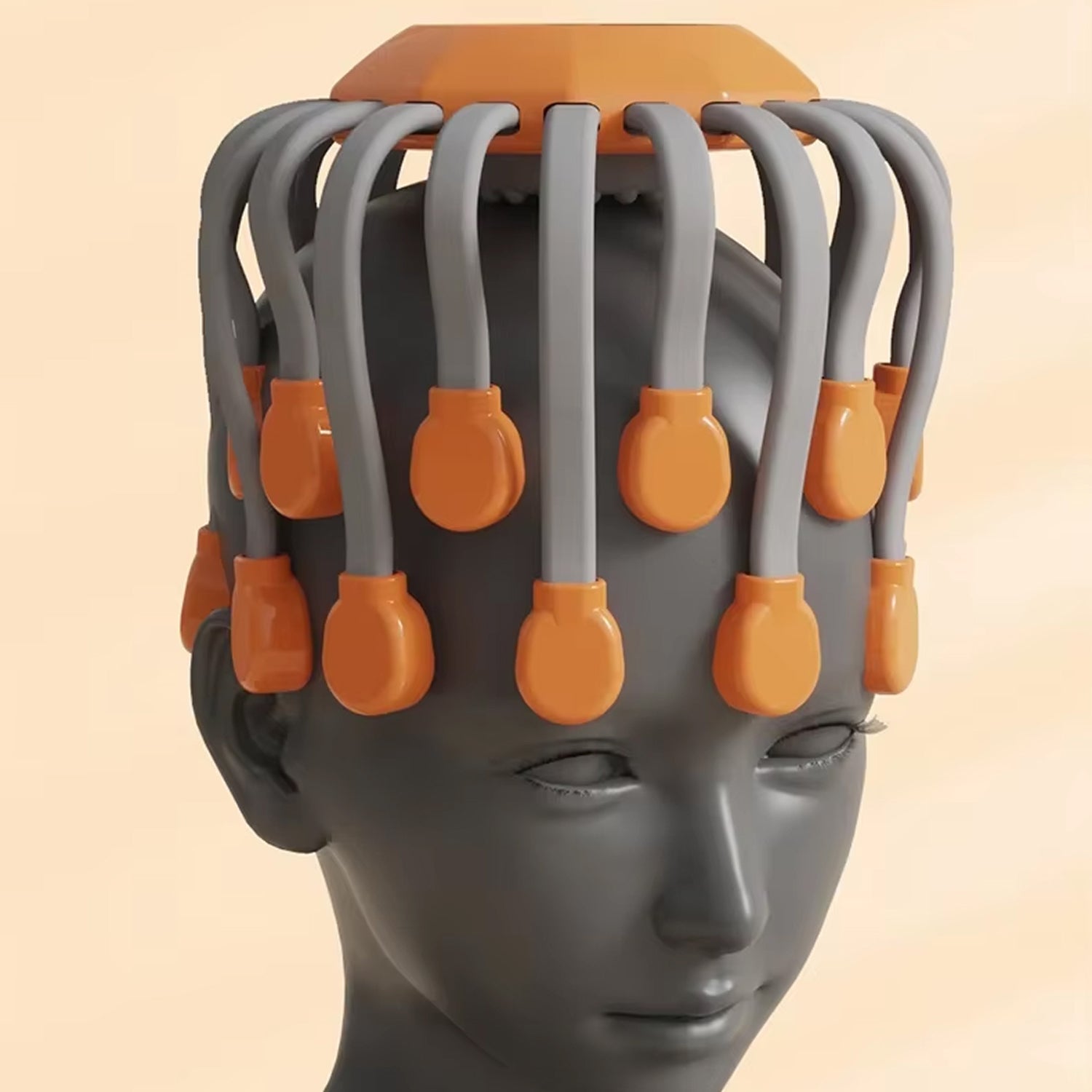 EaseCrano TMS Smart Head Massager with 20-Point Contact System, 5 Specialized Modes and 360° Rotational Therapy
