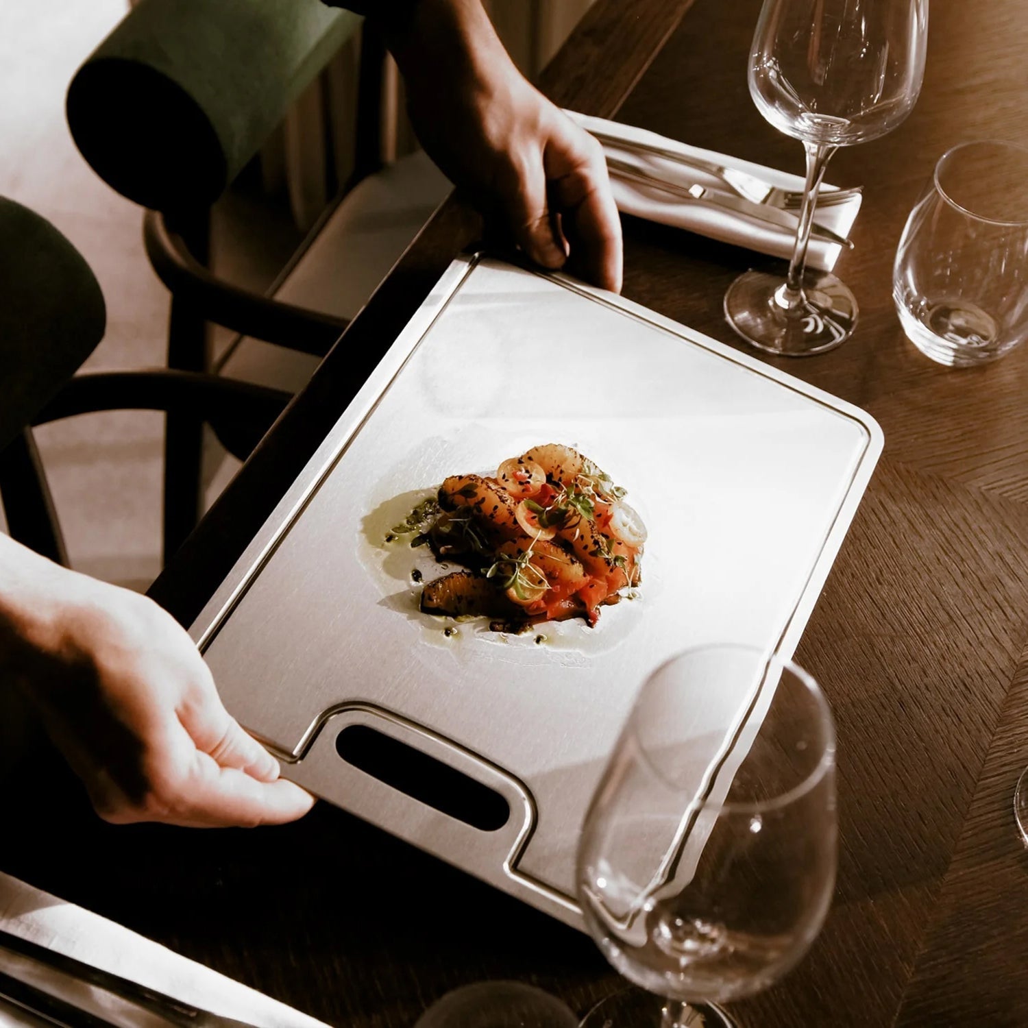 EciChop Pure Titanium Cutting Board | Non-Toxic & Antibacterial