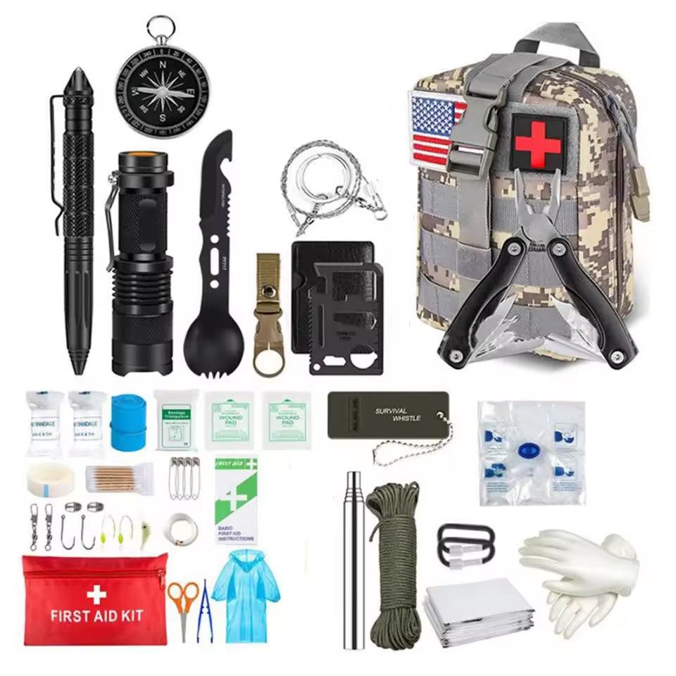 EdoSurvi All-in-One Tactical Survival & First Aid Kit
