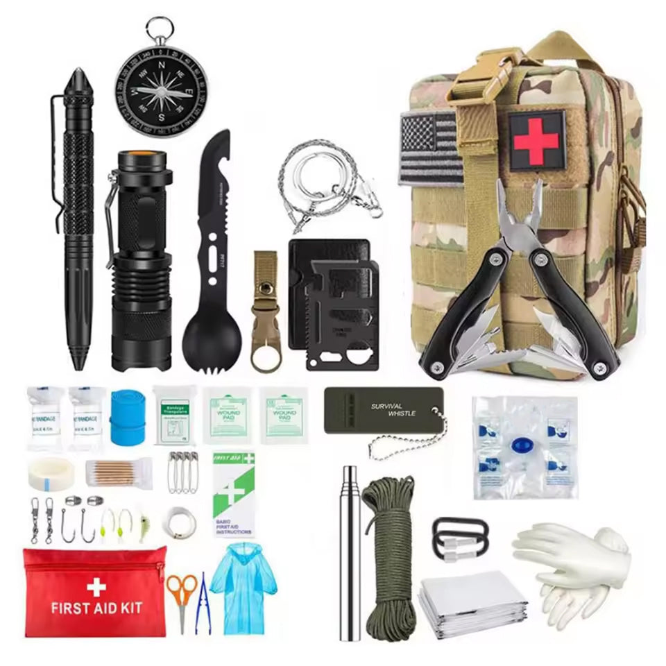EdoSurvi All-in-One Tactical Survival & First Aid Kit