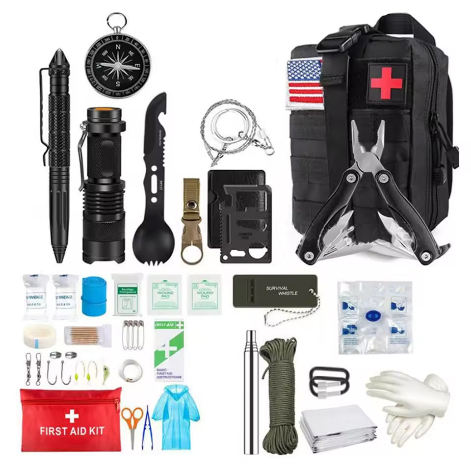 EdoSurvi All-in-One Tactical Survival & First Aid Kit