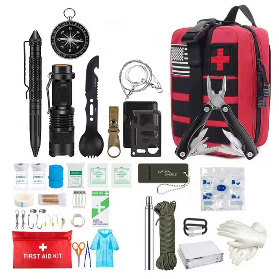EdoSurvi All-in-One Tactical Survival & First Aid Kit