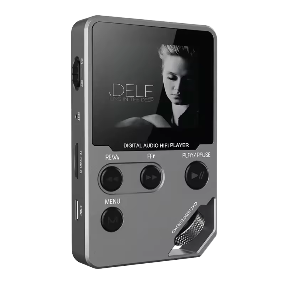 EjoyMuzi Hi-Fi MP3 Player 50-Hour Battery Zinc Alloy Lossless FLAC with Bluetooth & 128GB Support