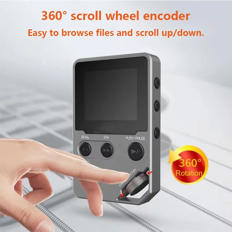 EjoyMuzi Hi-Fi MP3 Player 50-Hour Battery Zinc Alloy Lossless FLAC with Bluetooth & 128GB Support