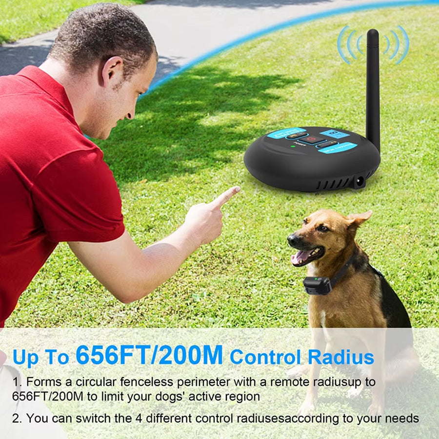 ElexFence Wireless Dog Electric Fence - 656ft Long Range Coverage, IP68 Waterproof Rechargeable Receiver