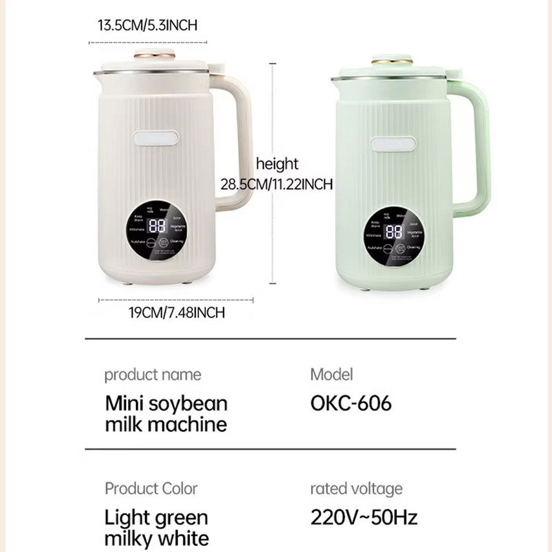 EliHinse Nut Milk Maker 10-Blade System with 9 Functions No-Filter Soy Milk Machine & 12H Timer for Home Use