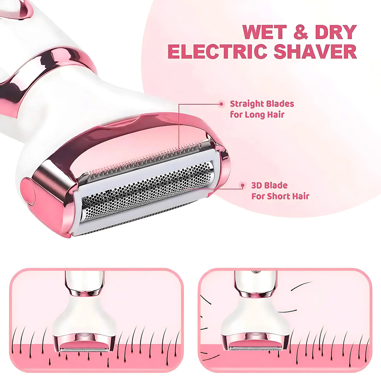 ElixMise 4-in-1 Hypoallergenic Bikini Trimmer and Grooming Set