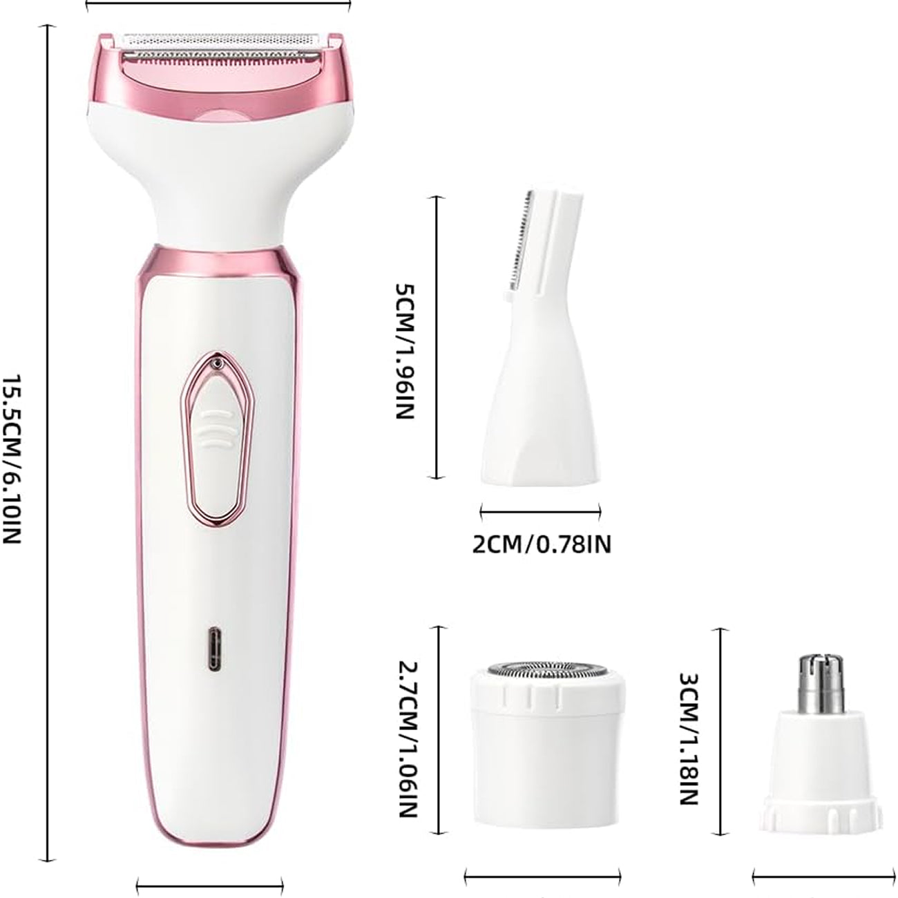 ElixMise 4-in-1 Hypoallergenic Bikini Trimmer and Grooming Set