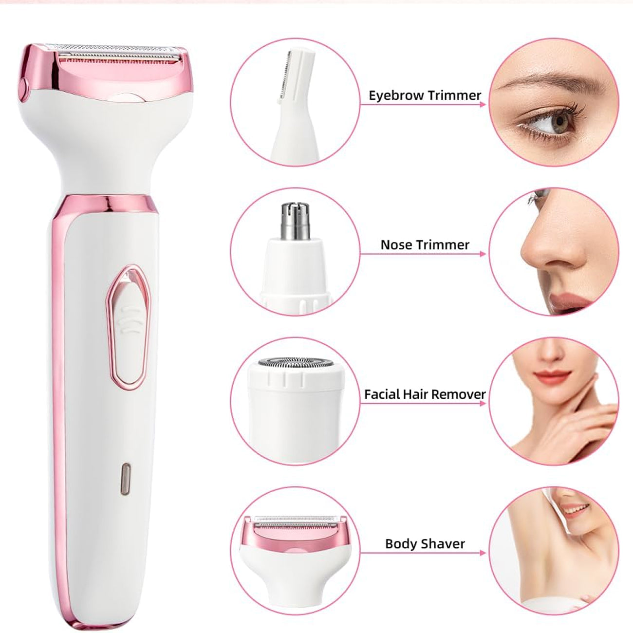 ElixMise 4-in-1 Hypoallergenic Bikini Trimmer and Grooming Set