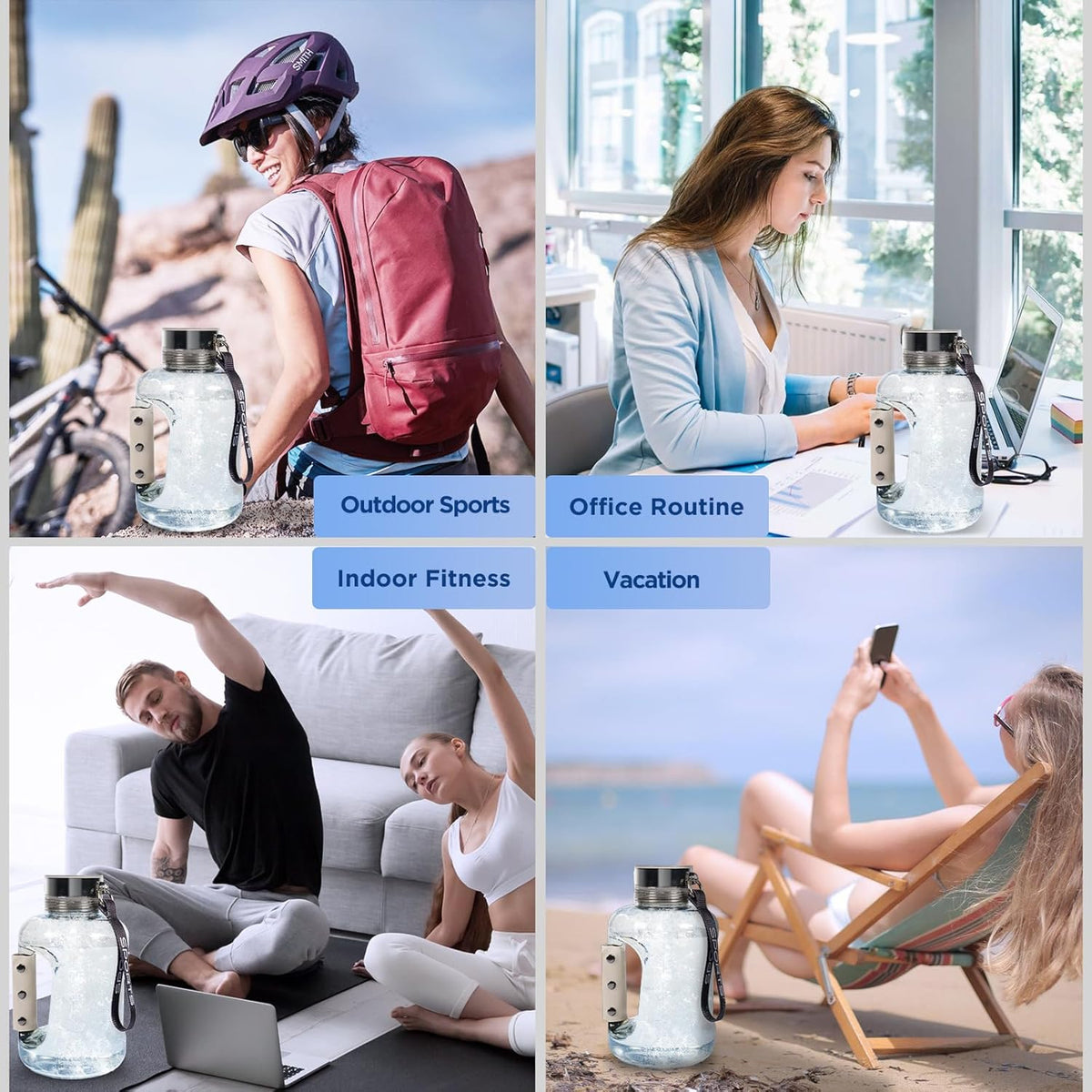 ElyHidro V2 1.5L Hydrogen Smart Water Bottle with SPE PEM Tech