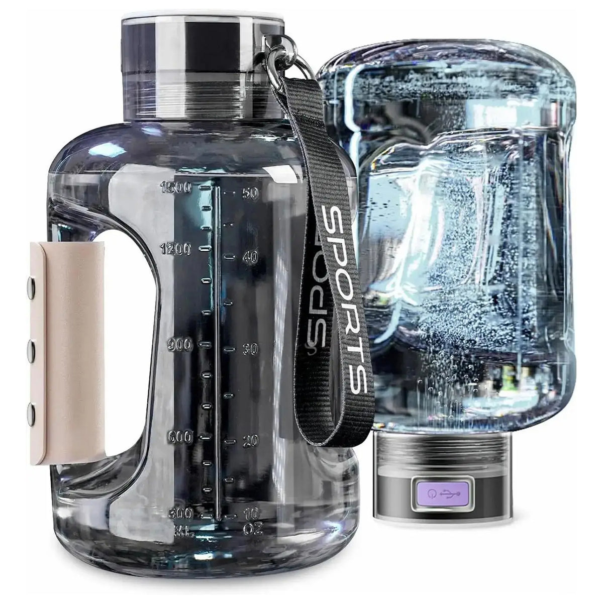 ElyHidro V2 1.5L Hydrogen Smart Water Bottle with SPE PEM Tech