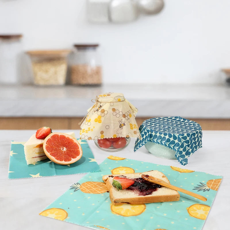 EmberFere Reusable Organic Beeswax Food Wraps 3-Pack