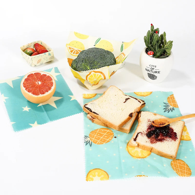 EmberFere Reusable Organic Beeswax Food Wraps 3-Pack