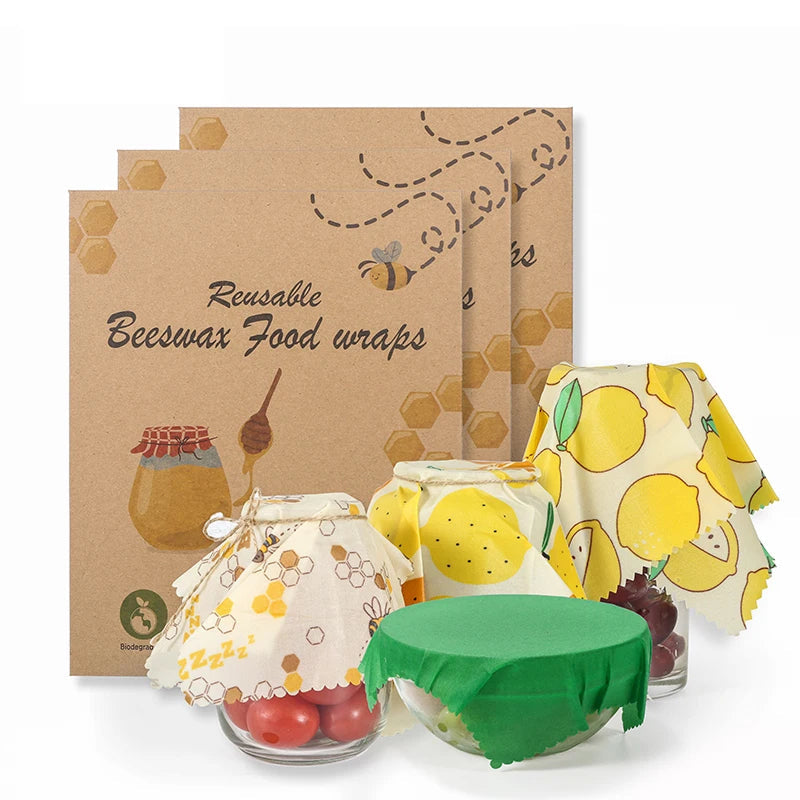 EmberFere Reusable Organic Beeswax Food Wraps 3-Pack