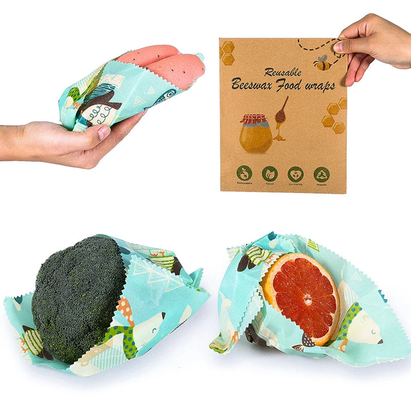 EmberFere Reusable Organic Beeswax Food Wraps 3-Pack