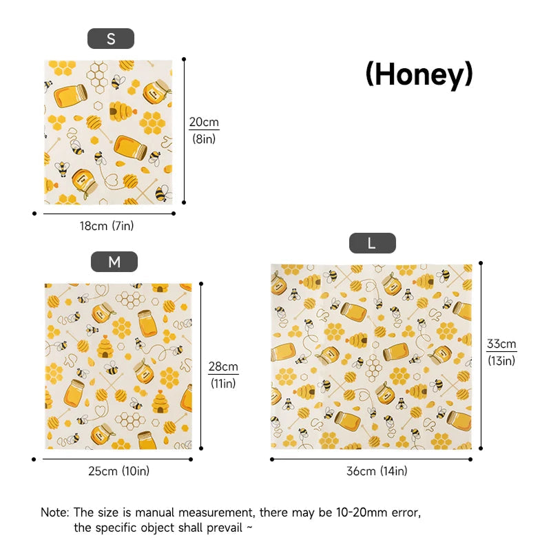 EmberFere Reusable Organic Beeswax Food Wraps 3-Pack