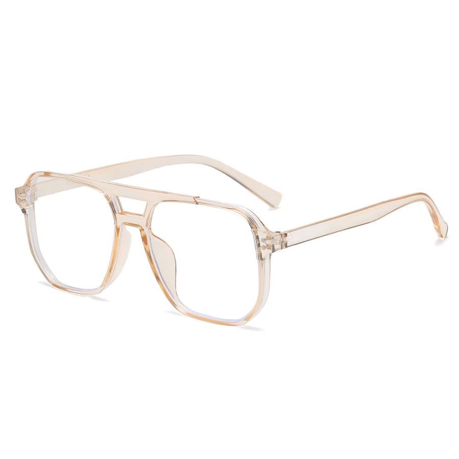 EnoTinax Blue Light Blocking Glasses with 380-450nm Scientific Filter, 18.8g Ultra-Light Square Aviator Frame and Test Verification