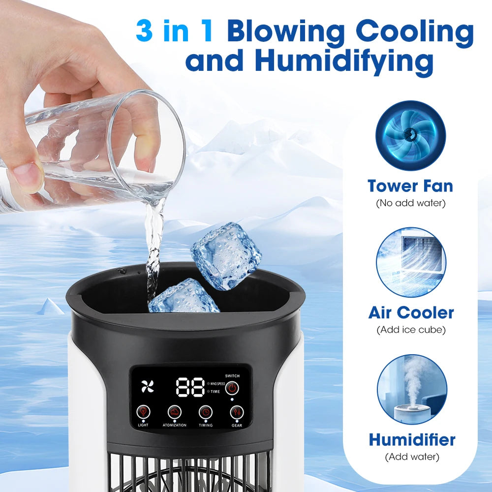 ErigPord Portable Fan | Ice Cooling & Humidifier Mist
