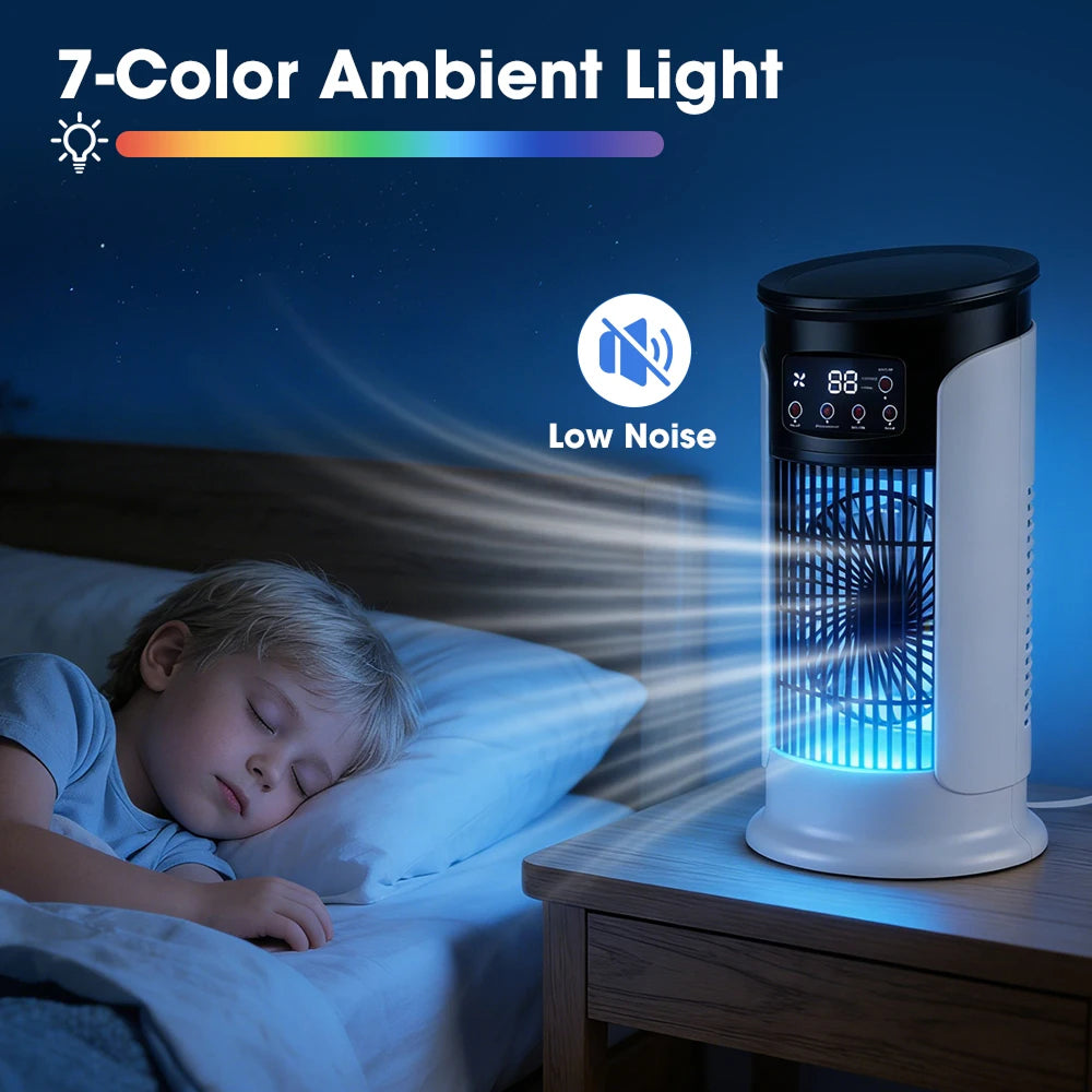 ErigPord Portable Fan | Ice Cooling & Humidifier Mist