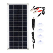 EsrixSun Portable 18V Solar Panel Kit with High-Efficiency Conversion, Dual USB/DC Output and HD LCD Charge Controller
