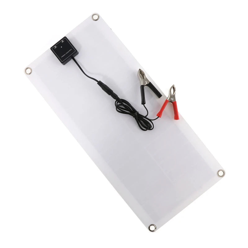 EsrixSun Portable 18V Solar Panel Kit with High-Efficiency Conversion, Dual USB/DC Output and HD LCD Charge Controller