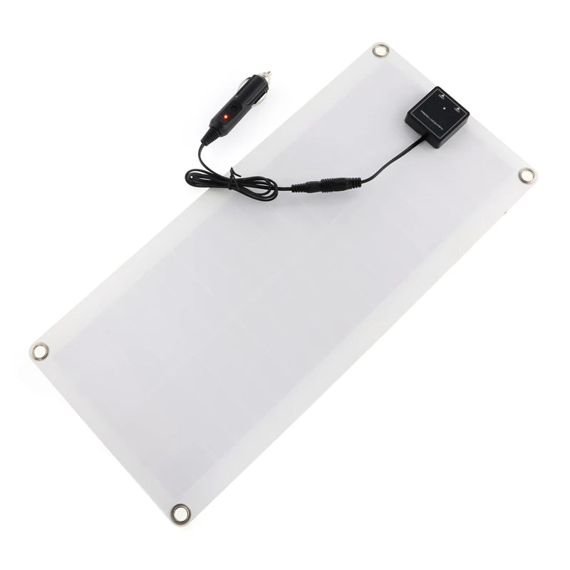 EsrixSun Portable 18V Solar Panel Kit with High-Efficiency Conversion, Dual USB/DC Output and HD LCD Charge Controller