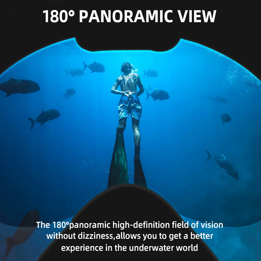 FacoAqua Full Face Snorkel Mask Dual Tube 180° Panoramic View Anti-Fog Anti-Leak