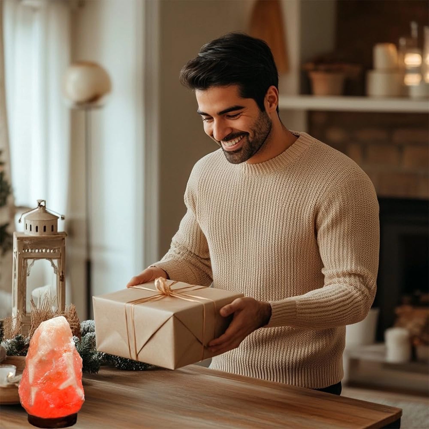 FaveBirch Authentic Himalayan Salt Lamp USB LED