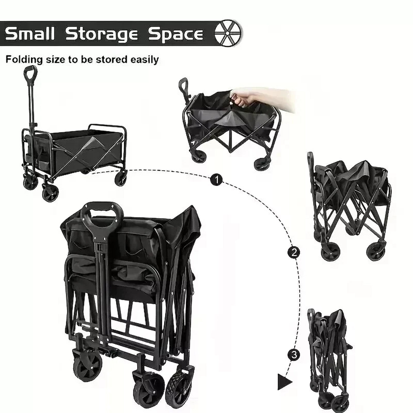 FaxinLika Heavy Duty Foldable Wagon for Beach and Garden