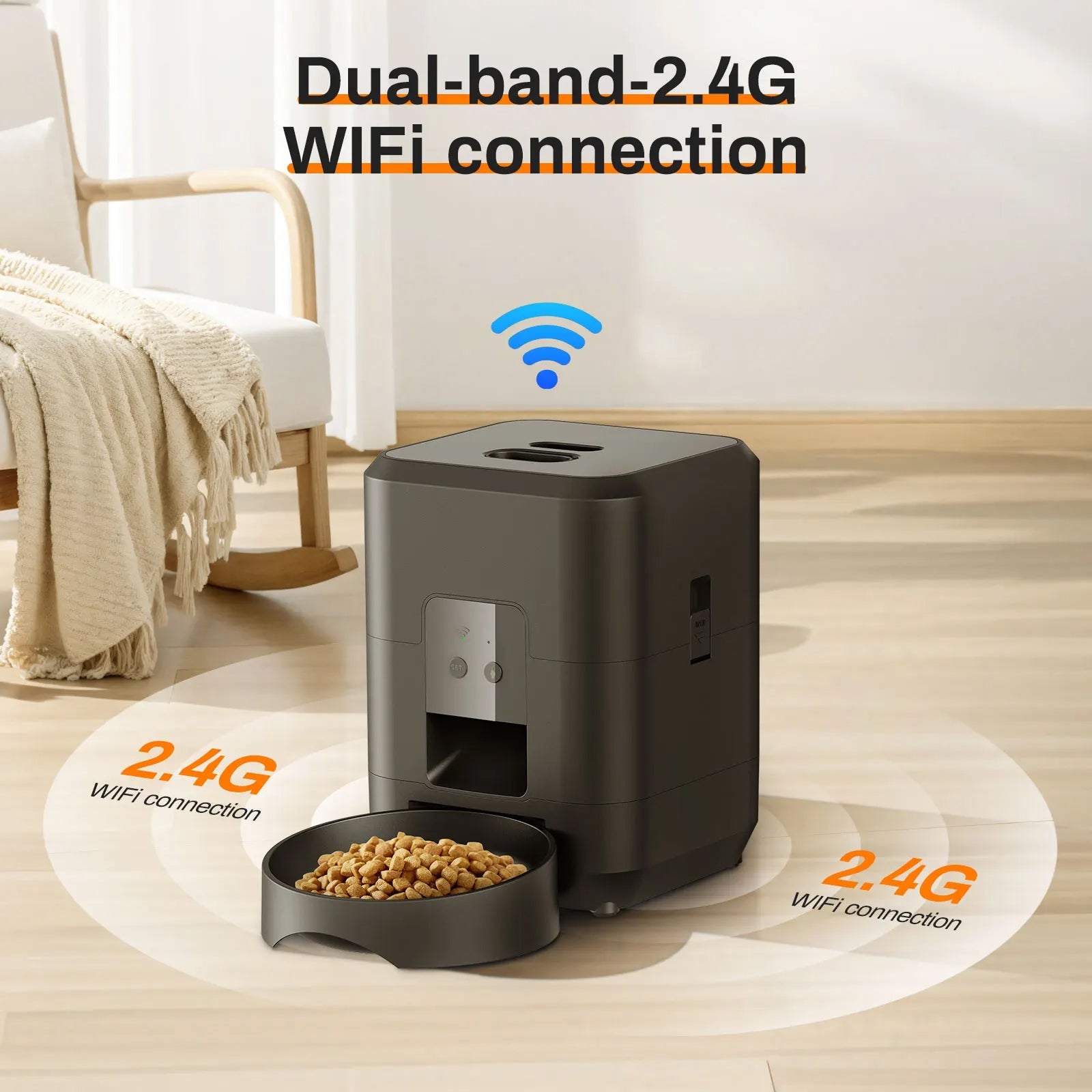 BostFoni Smart Automatic Cat Feeder with WiFi and App Control